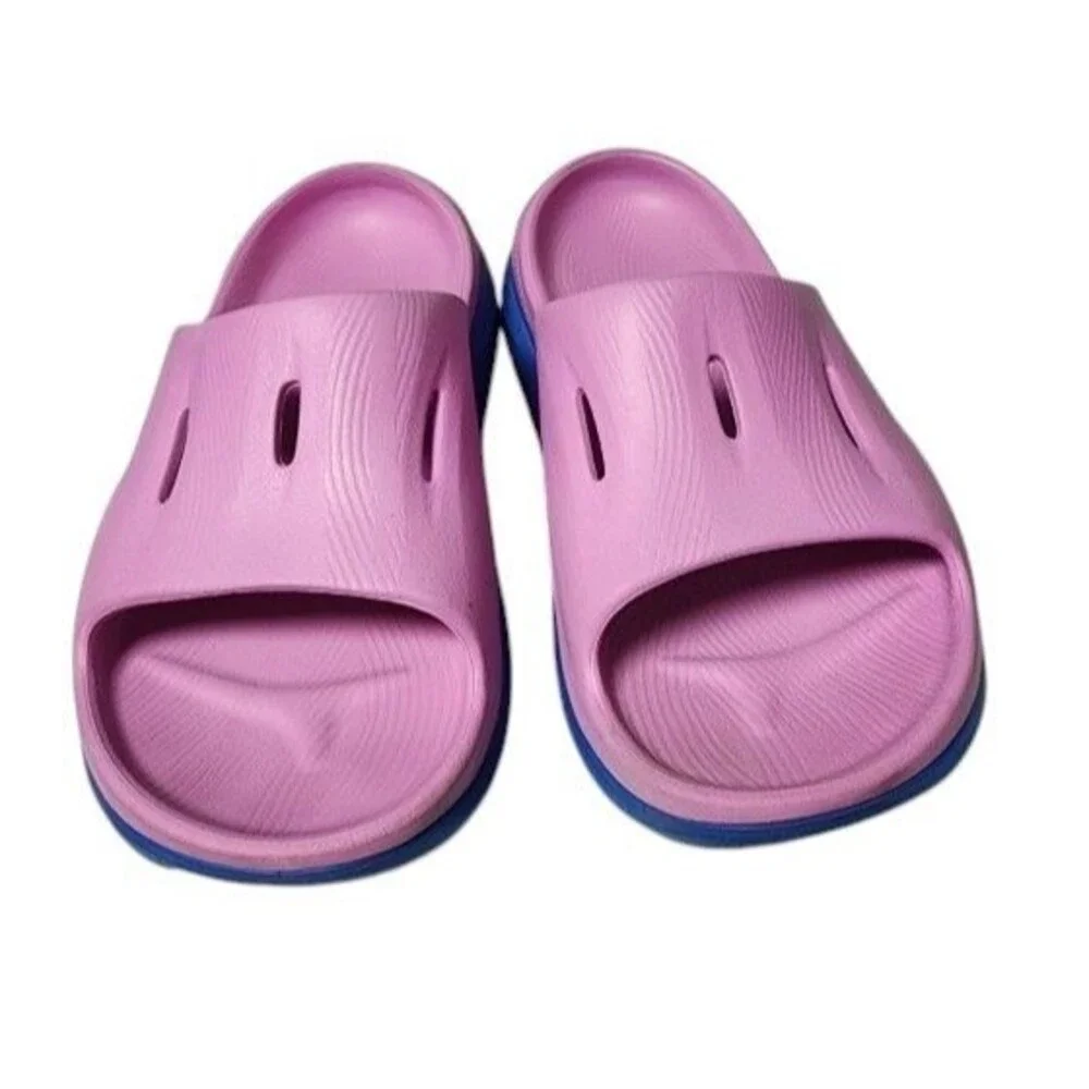 HOKA Ora Recovery Slide 3 Cyclamen/Coastal Sky Size 8 Wide Cushioned Comfort
